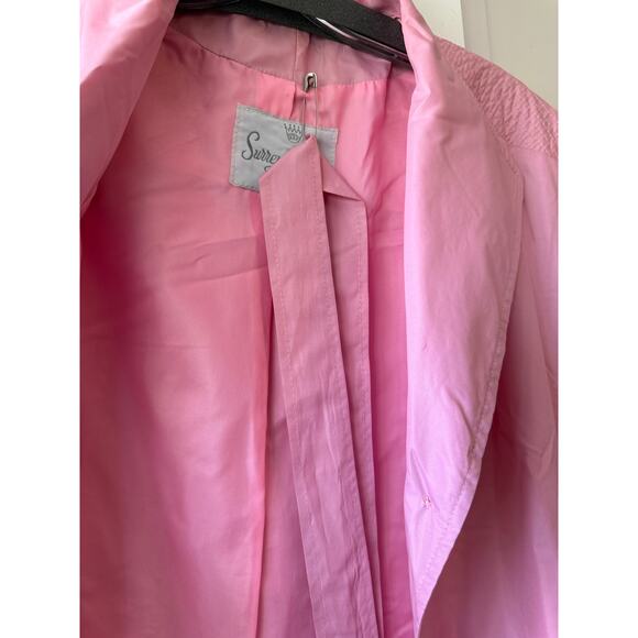 Vintage Surrey Classics Canada Pink Trench Coat Rain Coat Medium/Large Women's - Picture 2 of 5